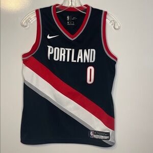 Nike Youth Damian Lillard Blazers Jersey M 10/12